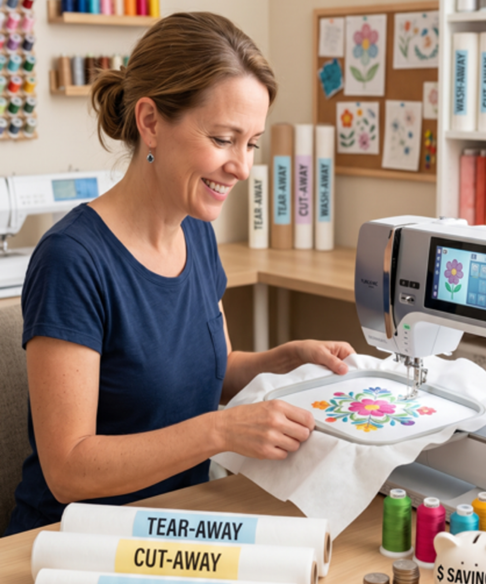 Hooping Fabric for Machine Embroidery