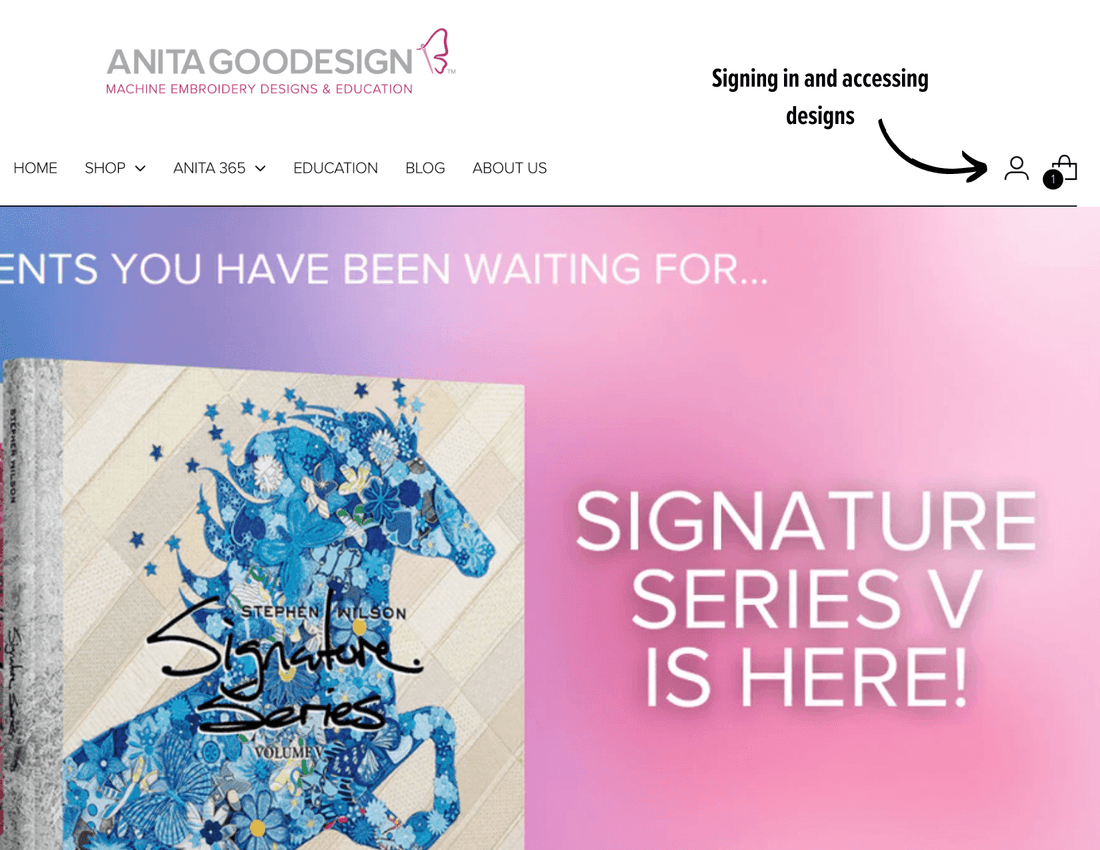 How to Sign In and Access Designs & Purchases