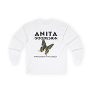 Butterfly Embroidered Unisex Long Sleeve Tee
