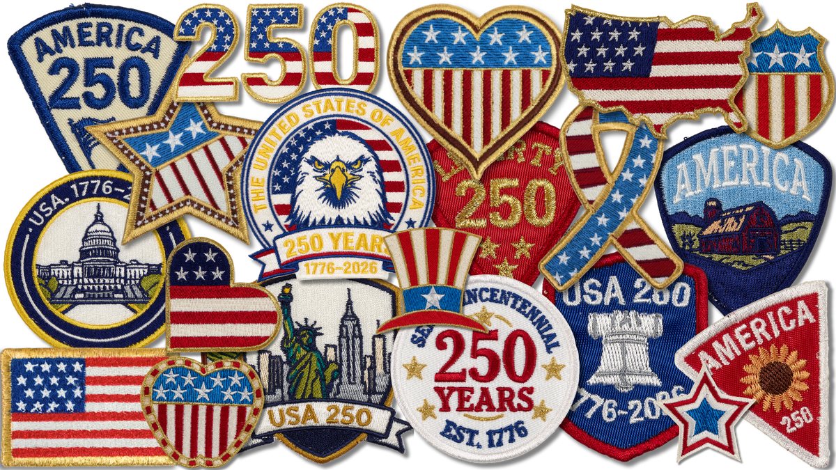 250th Anniversary-Patriotic Patches