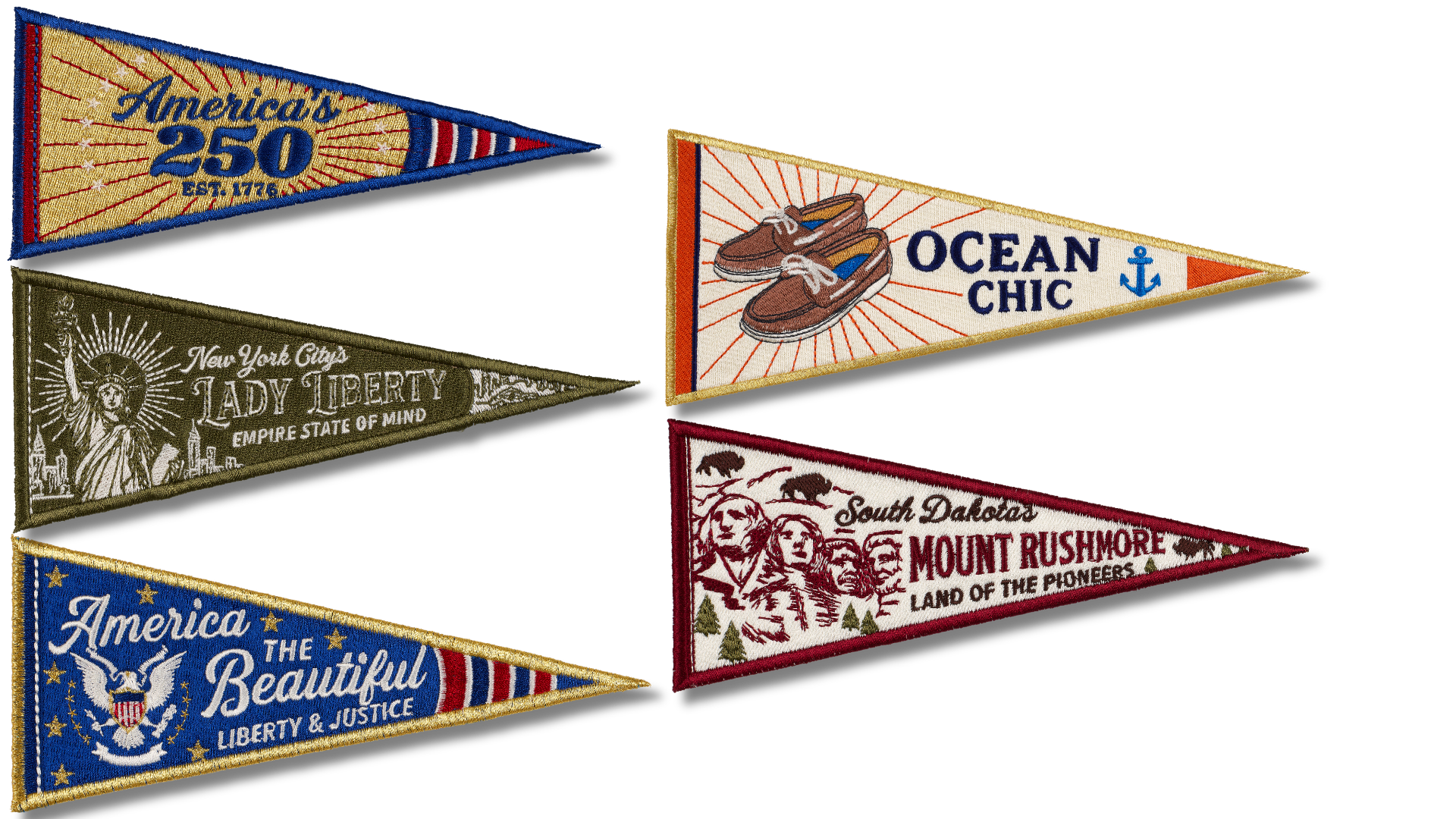 250th Anniversary-Vintage Pennants