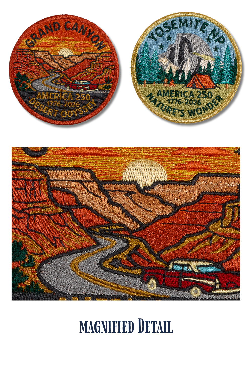 250th Anniversary-American Roadtrip Patches