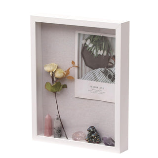 Shadowbox Frame with Linen Backboard & Real Glass