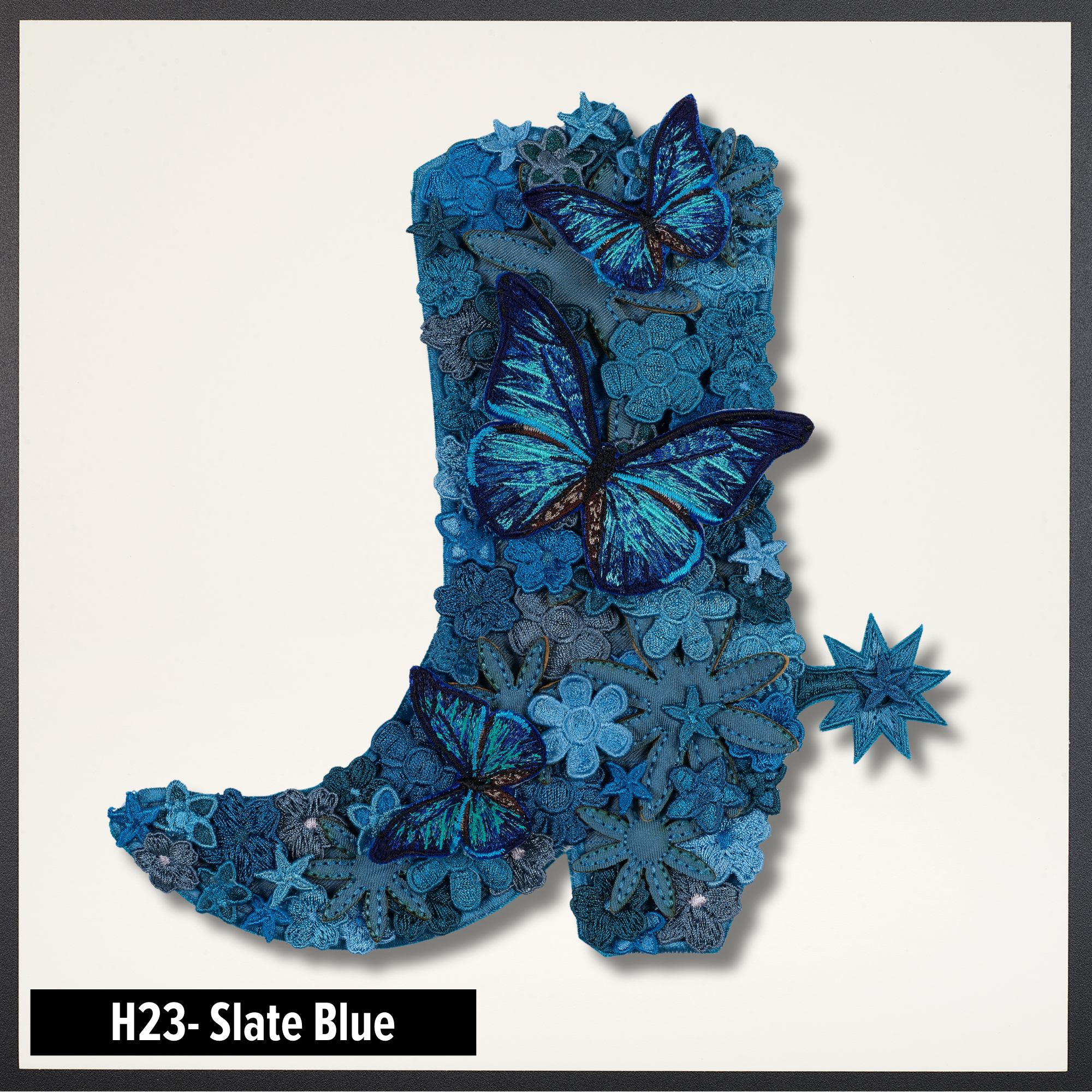 Gypsy Boot Embroidery kit 12"x12"