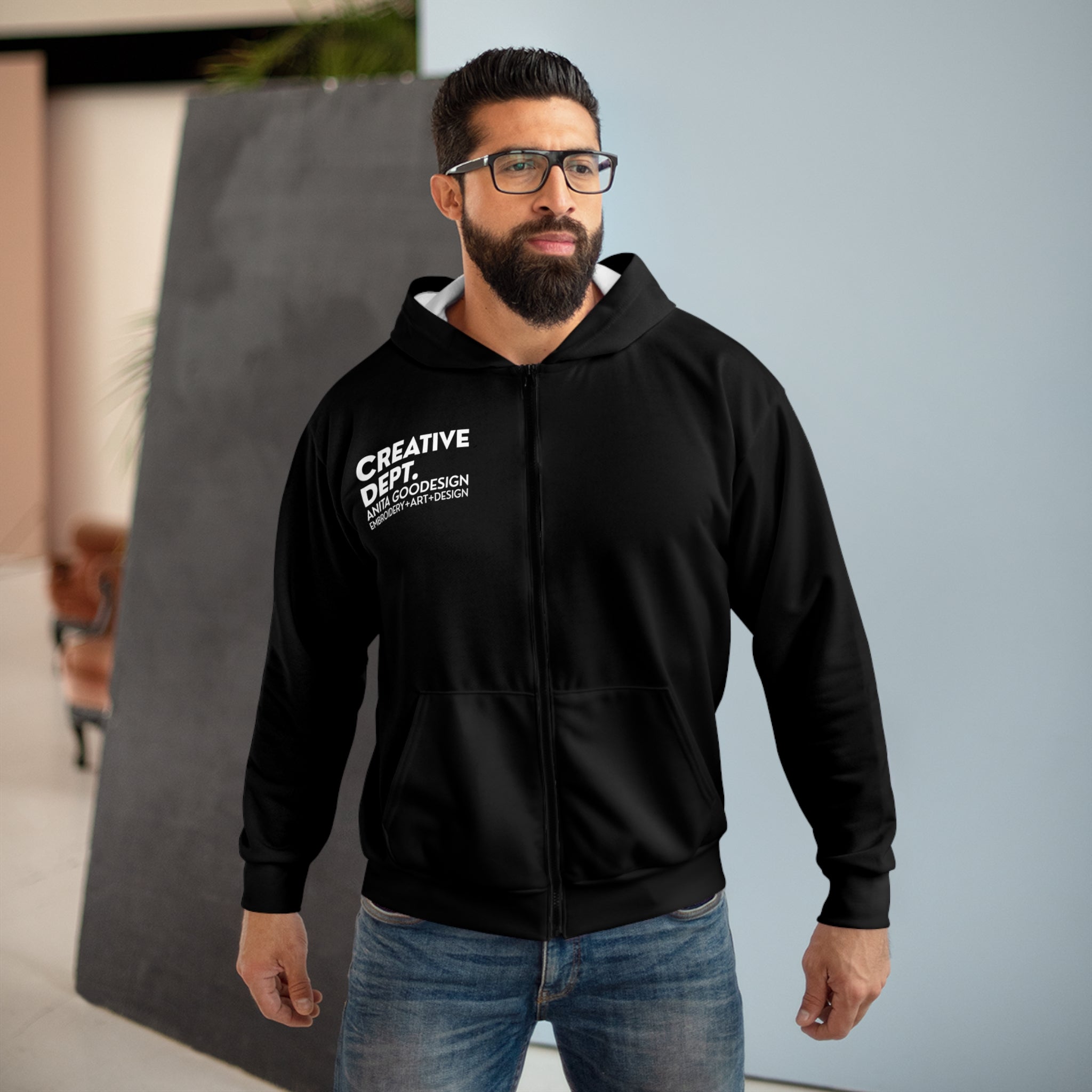 Creative Dept Unisex Zip Hoodie — Anita Goodesign