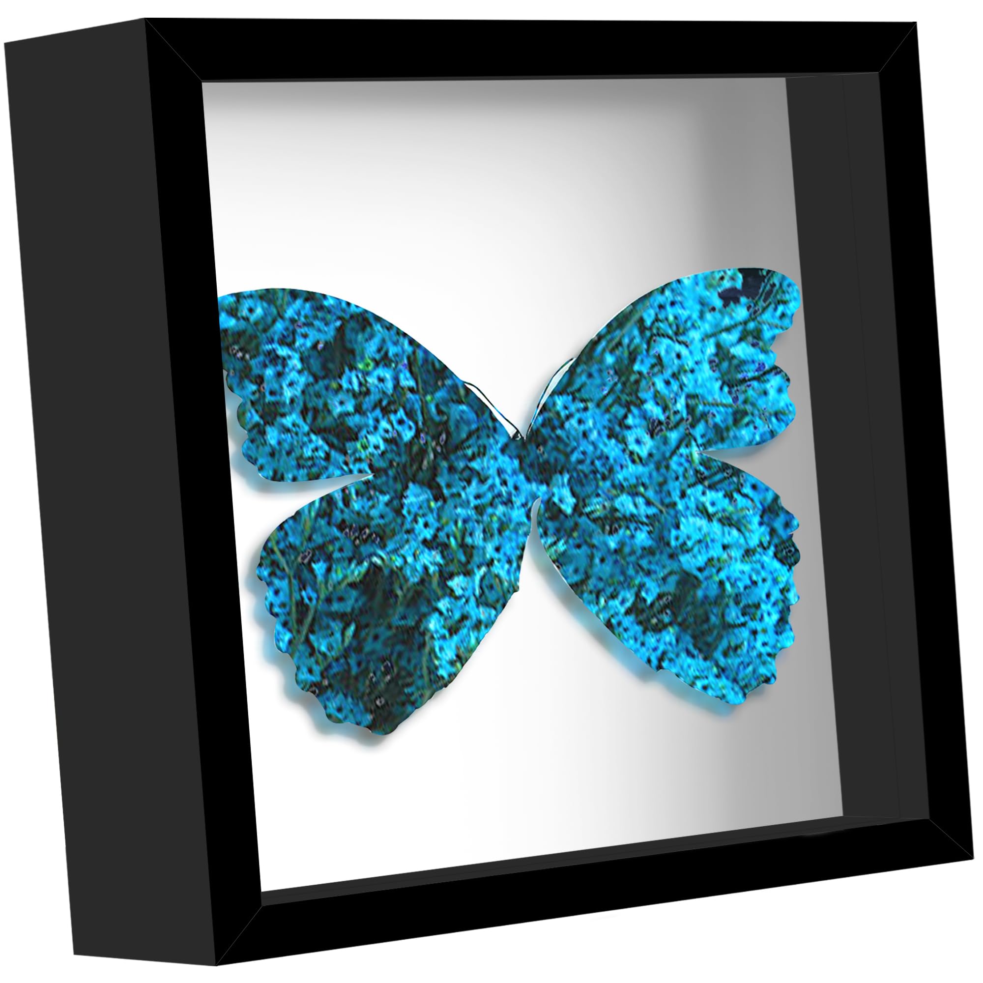 Picrit Shadow Box Frame 12x12, Display Case Box with High Definition Real Glass and Black Back for Memorabilia, Baby Items, Wedding Memories, Crafts, Tickets and Photos, Black