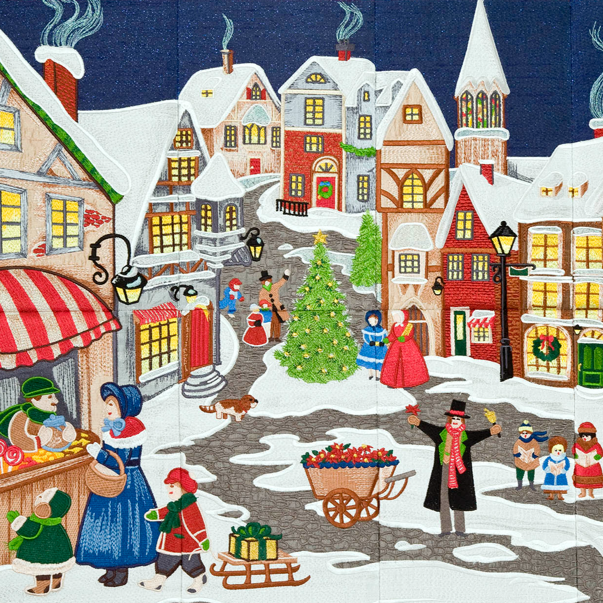 Christmas Village Tile Scene