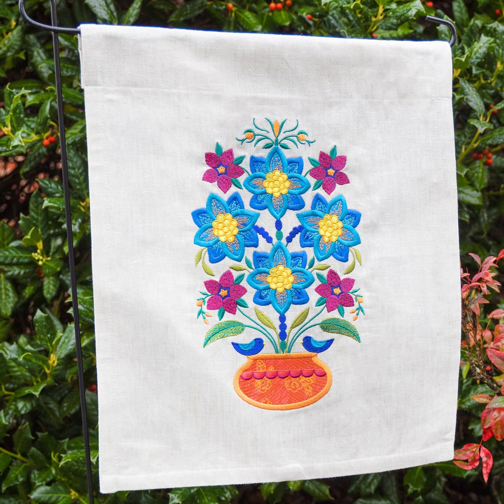 Appliqué Flower Vase