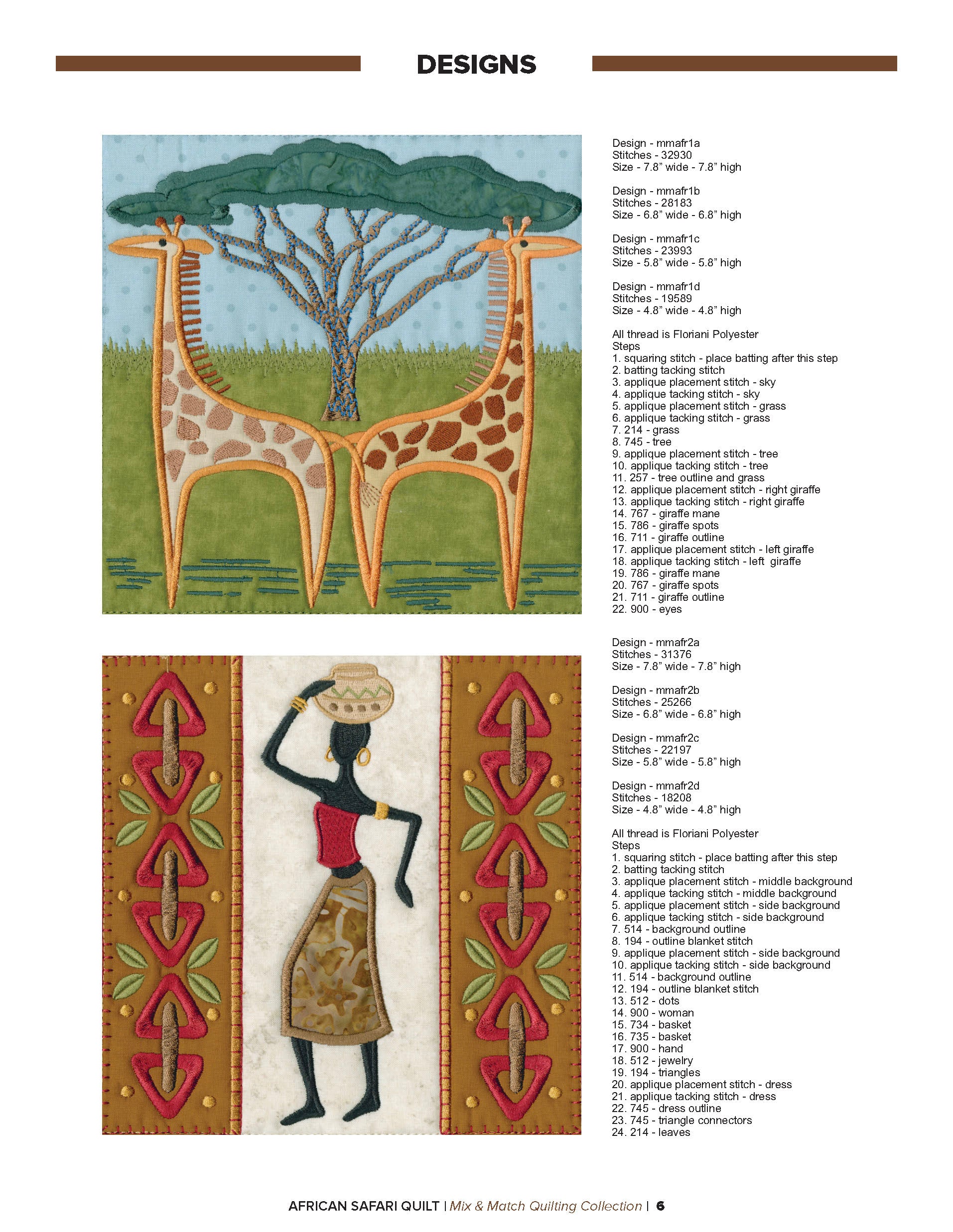 African Safari Quilt — Anita Goodesign
