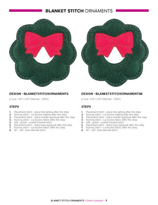 Blanket Stitch Ornaments