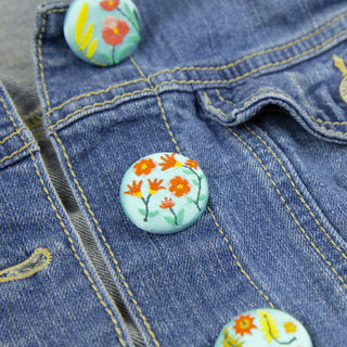 Floral Covered Buttons