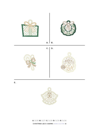 Christmas Lace Charms