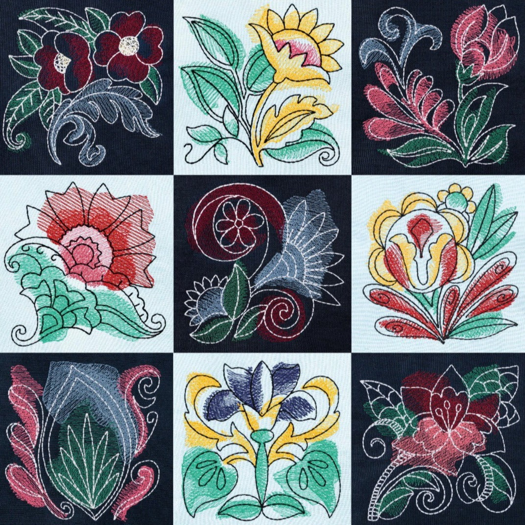 Color-Washed Florals