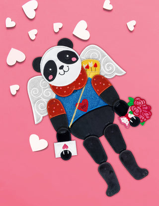 Valentine Panda Seasonal Door Dangler