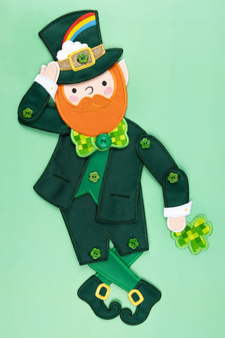 St. Patricks Leprechaun Seasonal Door Dangler