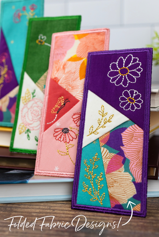 Folded Fabric Bookmarks