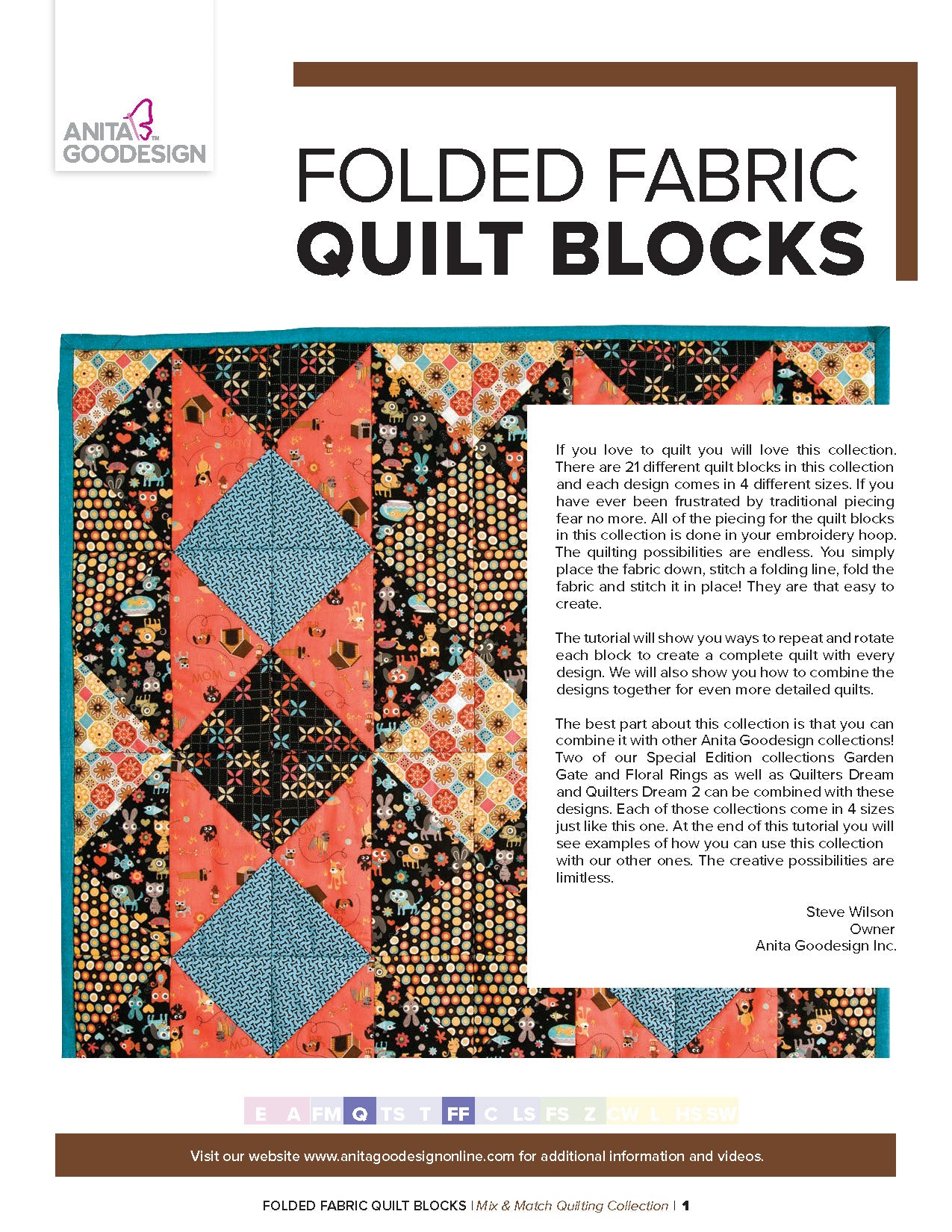 Folded Fabric Quilt Blocks — Anita Goodesign