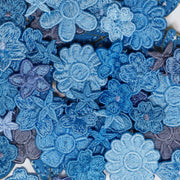 washed denim -Heart-Deluxe Embroidery Kit