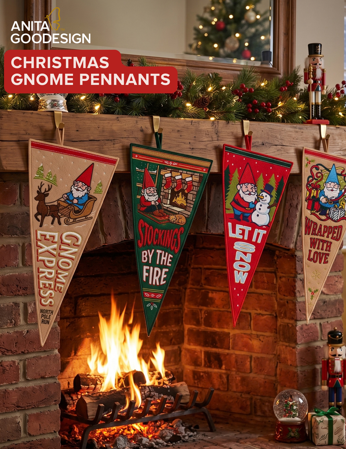Christmas Gnome Pennants