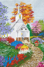 Country Church Tile Scene