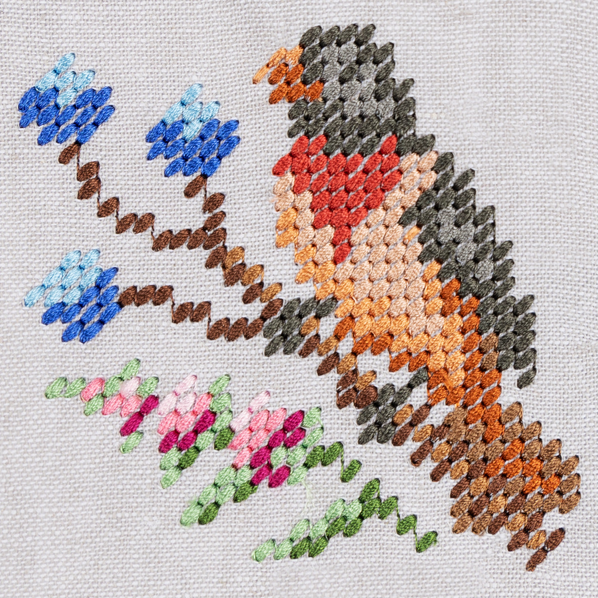 Cross Stitch Pattern Book BIRDS Of A FEATHER ~ Hummingbird, Crane