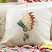Sweat Col Boutonné Graphique Native American x Jean Vintage Sweat Col Boutonné Graphique Native American x Jean Vintage