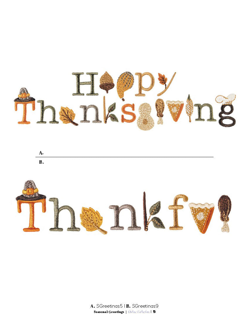 Seasonal Greetings Thanksgiving