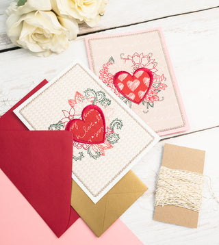Valentine Embroidered Cards