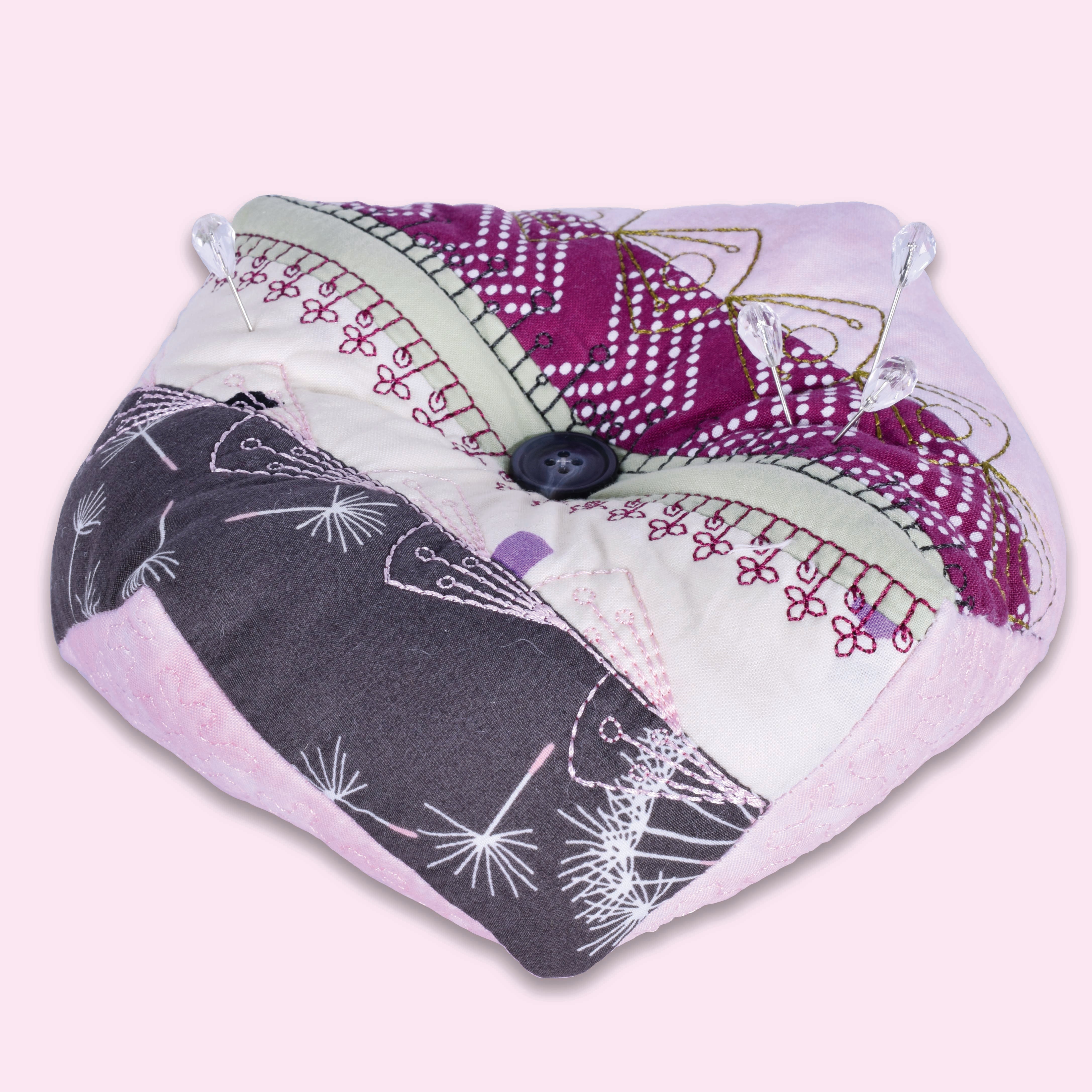 Crazy Stitch Pin Cushions