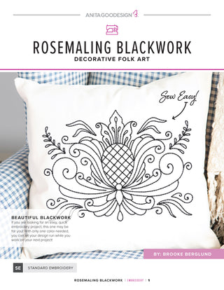 Rosemaling Blackwork
