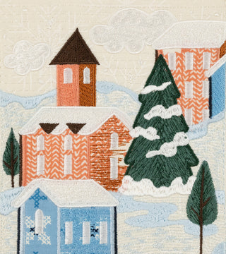 Snowy Town Tissue Box Cover
