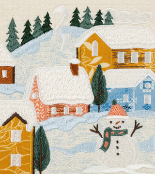Snowy Town Tissue Box Cover