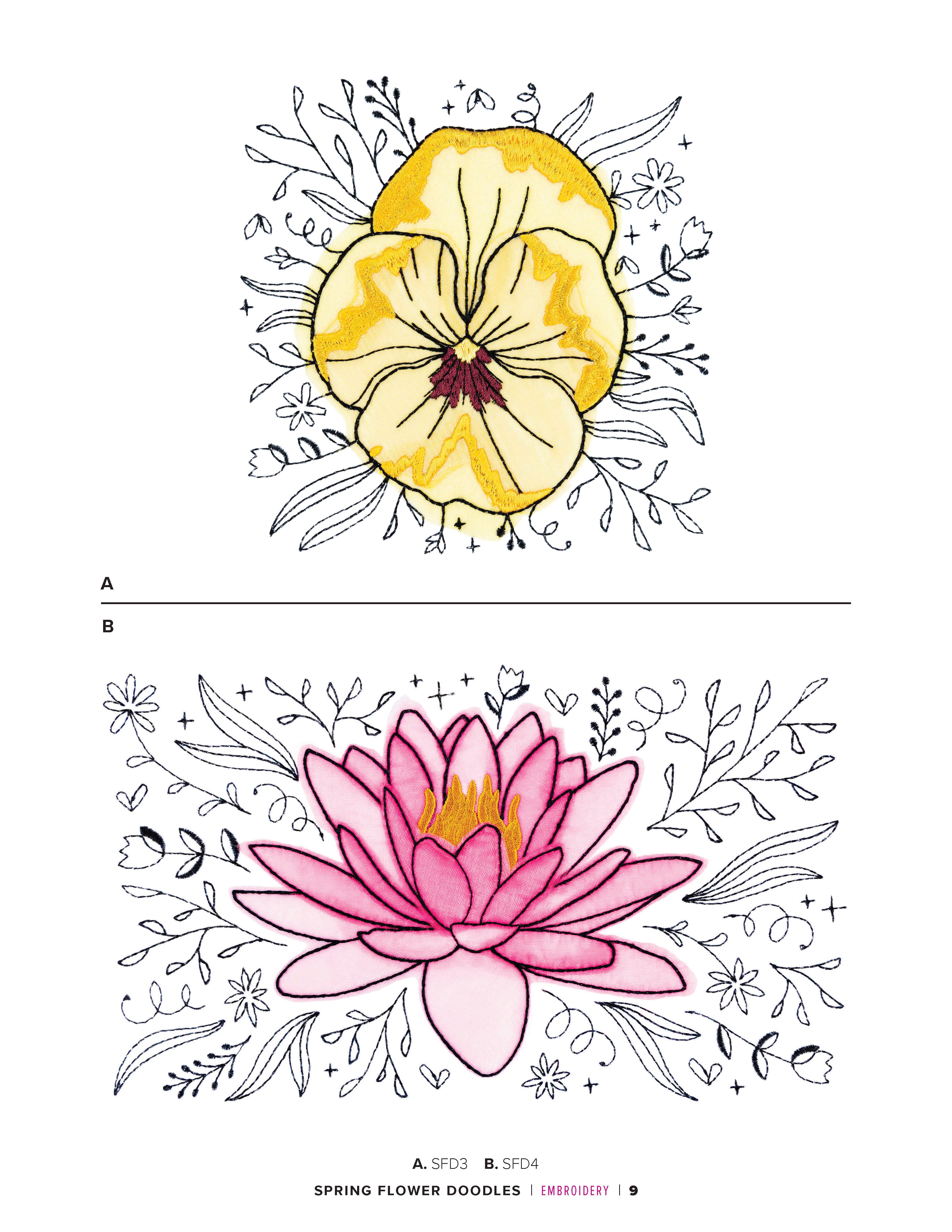 Spring Flower Applique Design