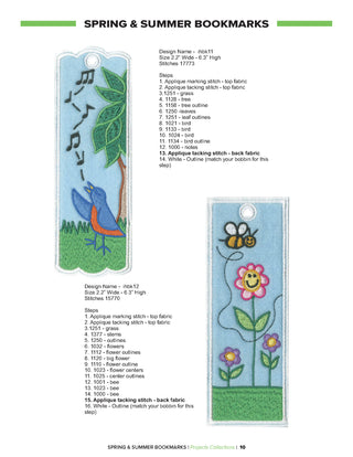 Spring and Summer Bookmarks