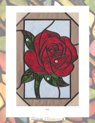 Stained Glass Quilt Rose