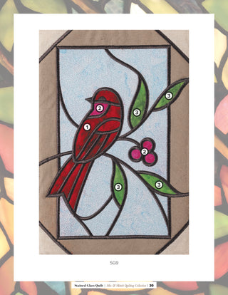 Stained Glass Quilt Bird