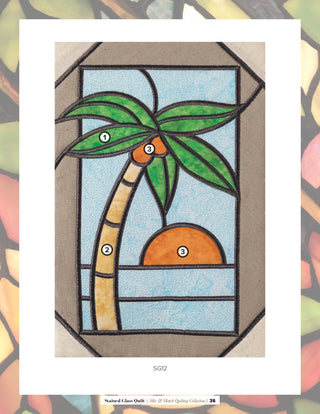 Stained Glass Quilt Palm Tree