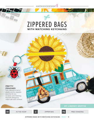 Zippered Bags with Matching Keychains