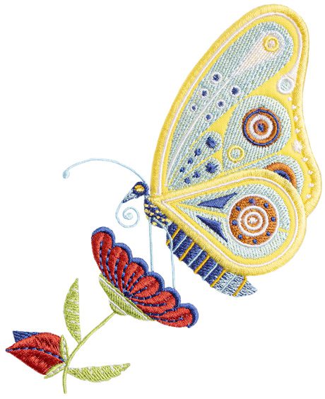 Geometric Butterflies Floral