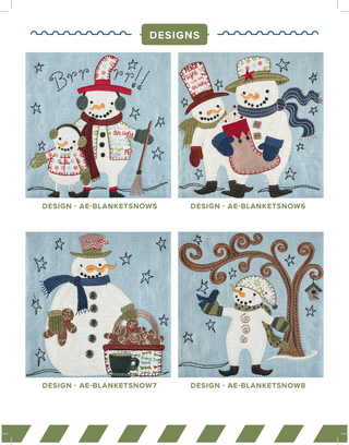Blanket Stitch Snowmen