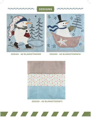 Blanket Stitch Snowmen Placemat