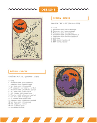 Halloween Embroidered Cards