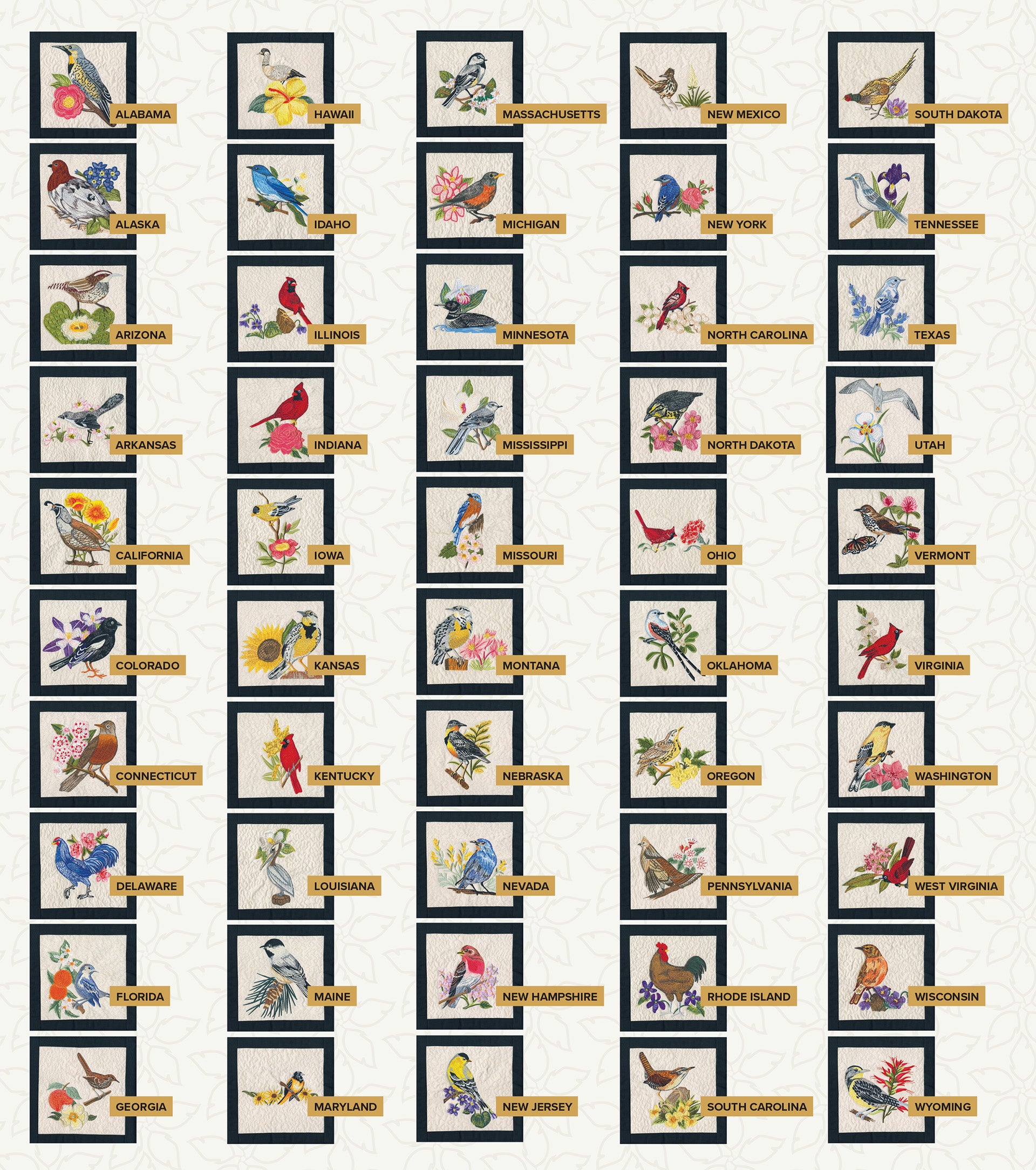 Birds Flowers of the 50 States — Anita Goodesign