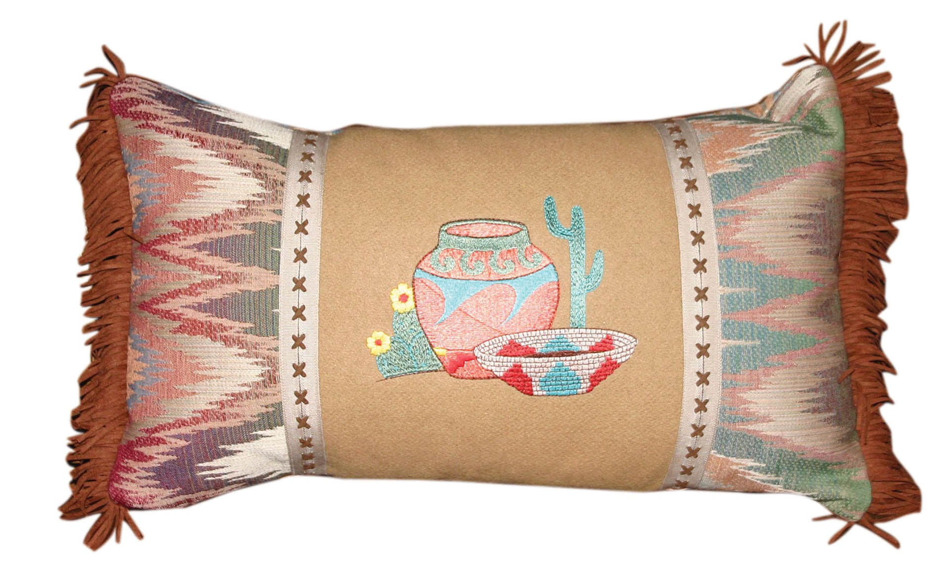 Embroidered Horse Western Pillow- Southwestern Decor