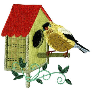 Goldfinch and Birdhouse