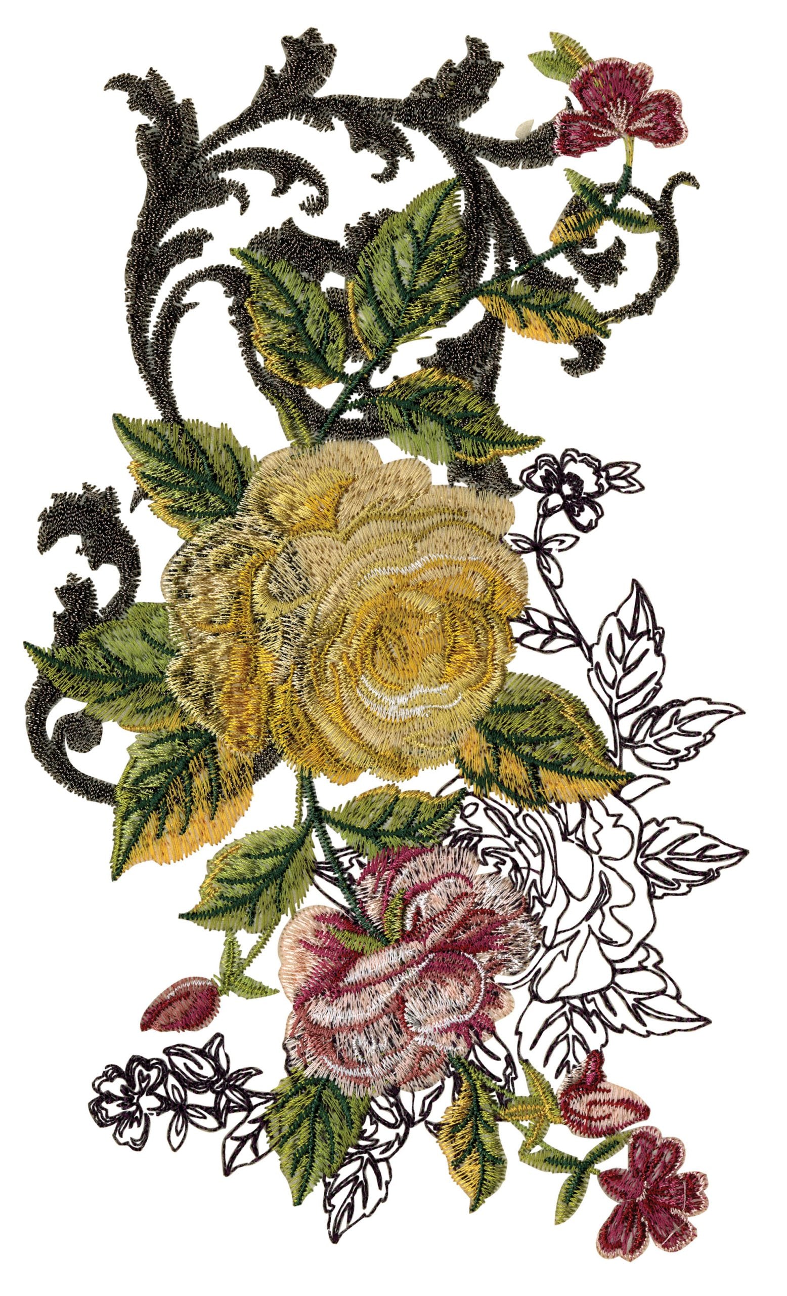 Machine Embroidery Designs - A Rose is a Rose Set