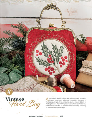 Christmas Vinyl Window Cross Stitch/Needlework Project Bag
