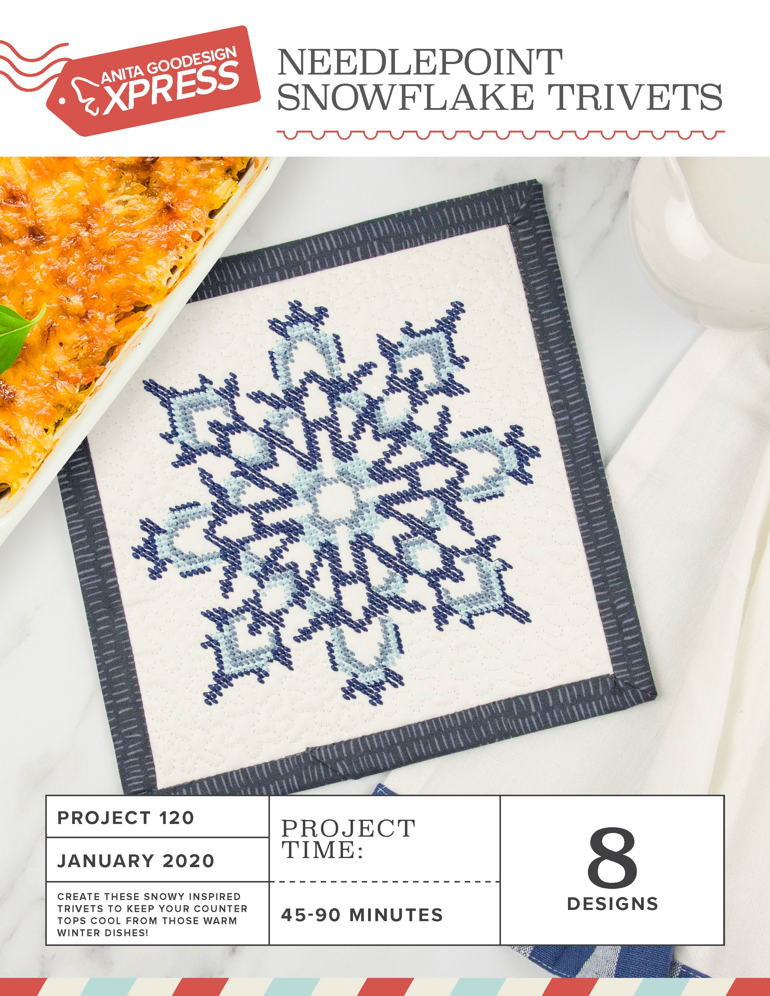 Needlepoint Snowflake Trivets