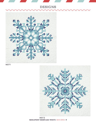 Needlepoint Snowflake Trivets