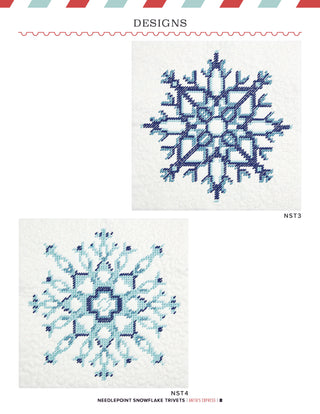 Needlepoint Snowflake Trivets